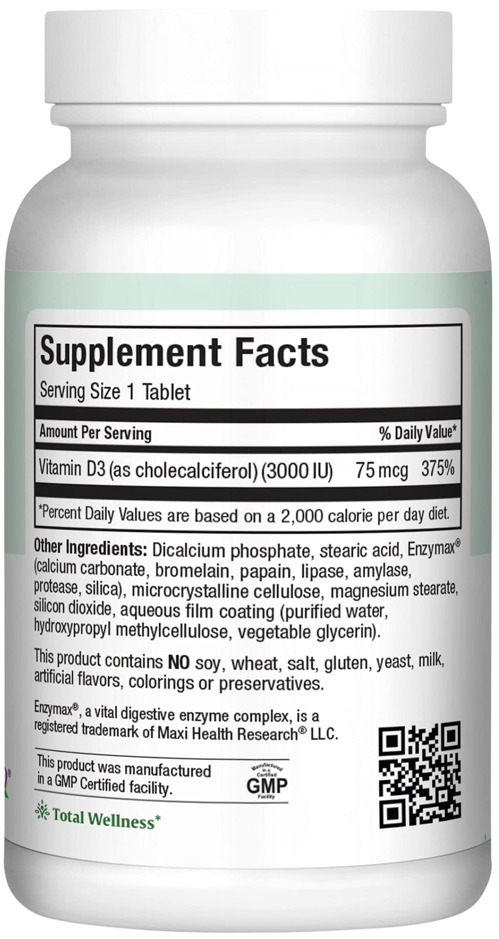 Non-GMO emblem on Maxi Health Vitamin D3