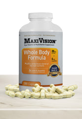 Close-up of vitamin C, vitamin E, zinc and copper in MaxiVision