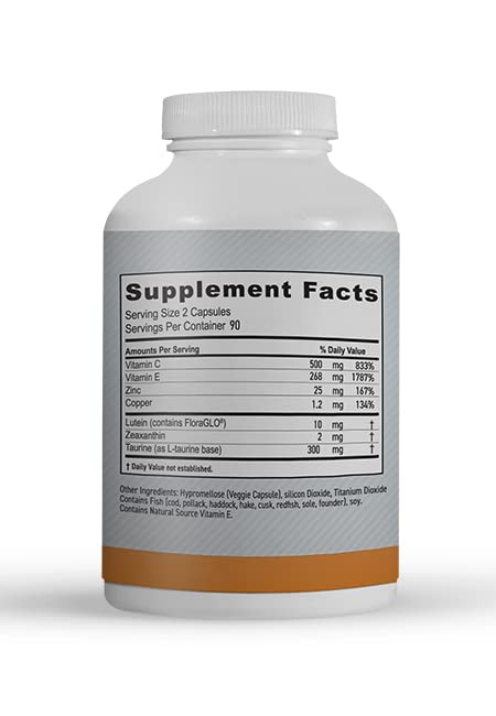 MaxiVision eye vitamin bottle with 25 mg zinc