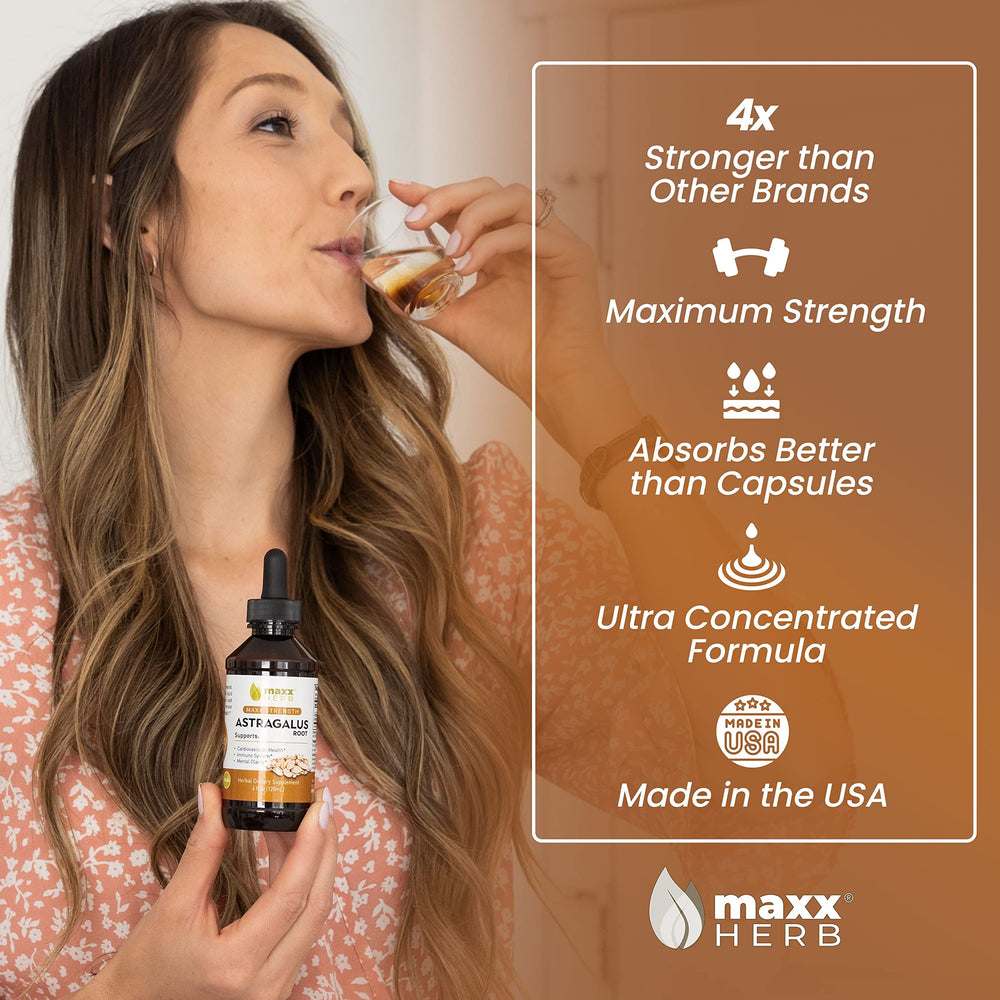 Product label for Maxx Herb Astragalus Root Extract