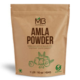 MB Herbals De-Seeded Amla Powder - 1lb seedless pulp in container