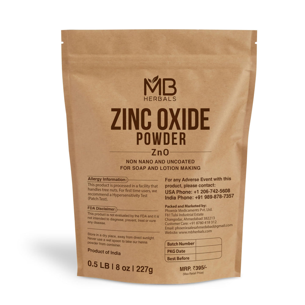 MB Herbals Zinc Oxide Powder 8 oz container - front view