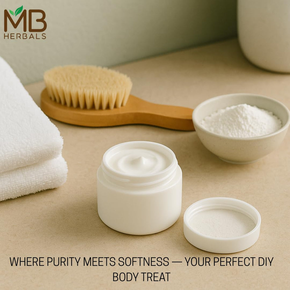 Back label of MB Herbals Zinc Oxide Powder with product details