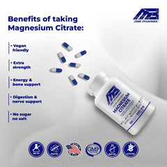 Close-up of magnesium citrate capsules