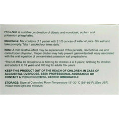 Unit-dose PHOS-NaK Powder Concentrate Packet - Cypress Pharmaceutical