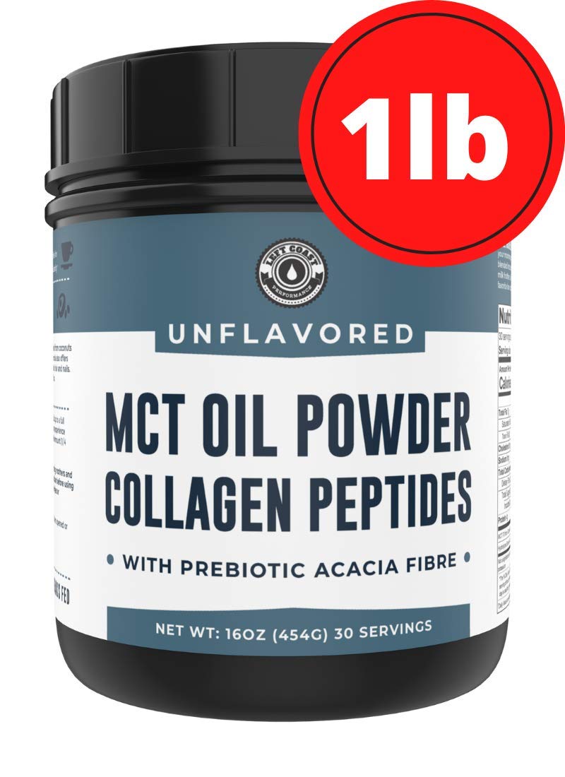 Unflavored 16oz container for keto-friendly supplement