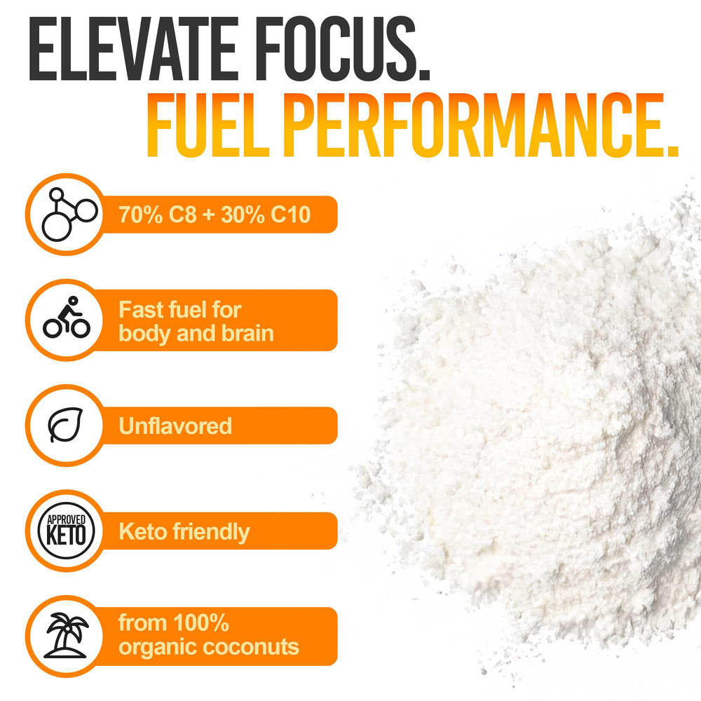 Ingredients highlighting coconut-derived MCT oil powder