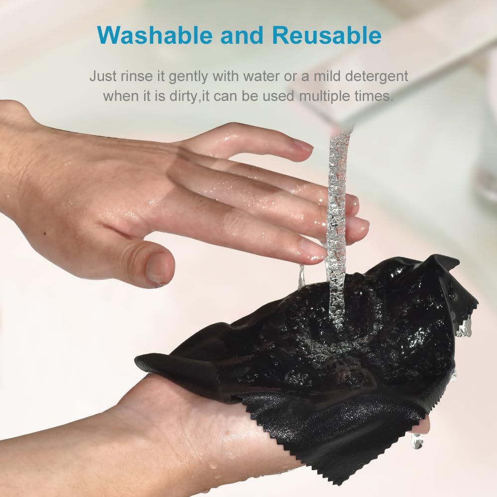 Close-up of Mcyye microfiber cleaning cloths in the 8-pack