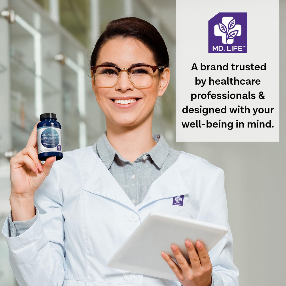 Graphic showing muscle and nerve support benefits