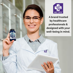 Graphic showing muscle and nerve support benefits