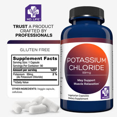 Vegetarian capsule design for MD Life potassium supplement