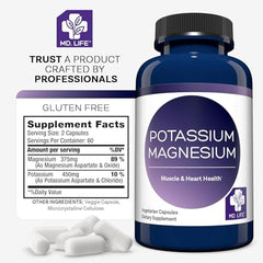 Vegan, non-GMO, gluten-free labeling on MD. Life supplement