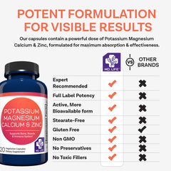 Nutrition facts panel close-up on MD. Life bottle