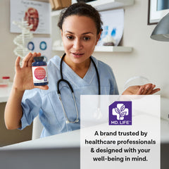 Made in USA, FDA-registered facility badge with product packaging