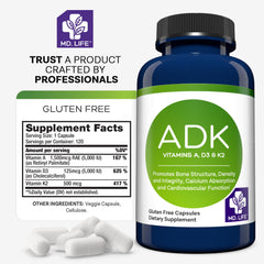 Vegan, gluten-free, non-GMO ADK vitamins