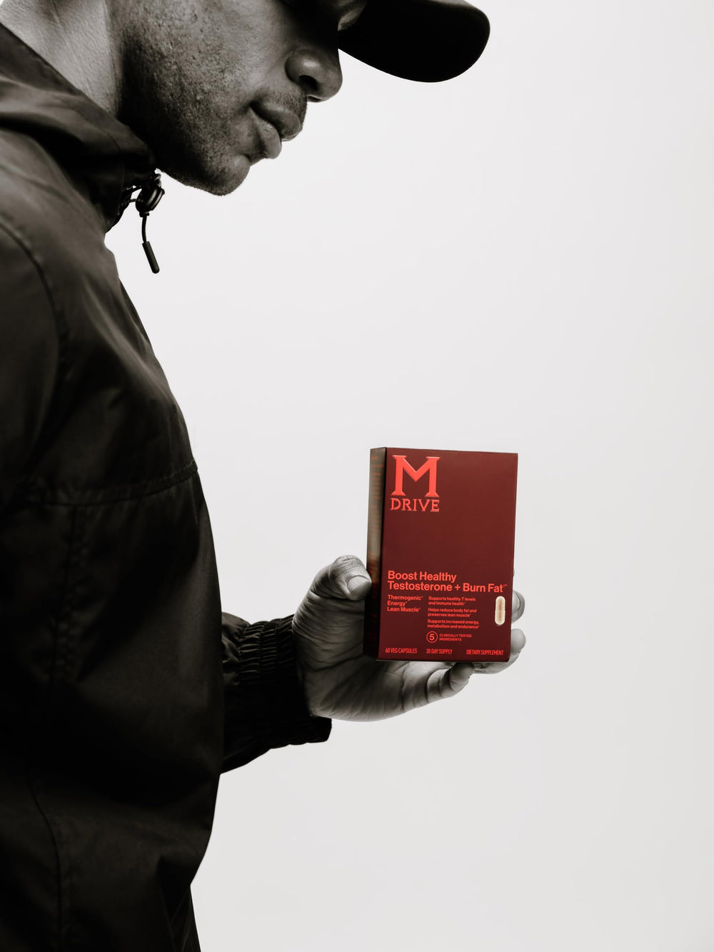 Mdrive gluten-free non-GMO label image communicates clean, athlete-friendly formulation.