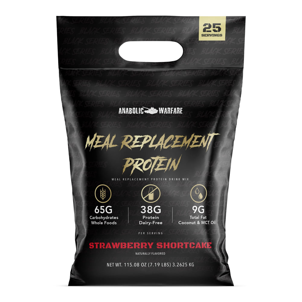 Meal Replacement Protein Strawberry Shortcake front view container 25 servings