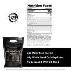 Ingredients for Meal Replacement Protein Strawberry Shortcake showing whole-food sources