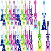Kangaroo-shaped kids toothbrush with colorful handle