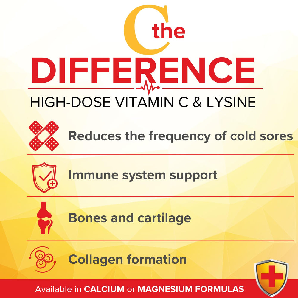 Back view showing supplement facts and ingredients on Medi C Plus Lysine Lemon Lime 1kg label
