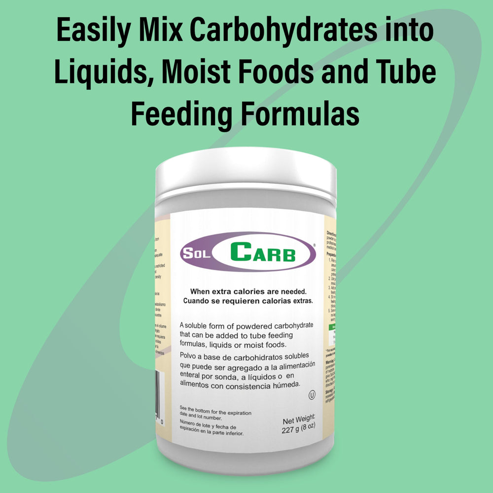 Medica Nutrition SolCarb can open and pour into liquid for simple calorie boost.