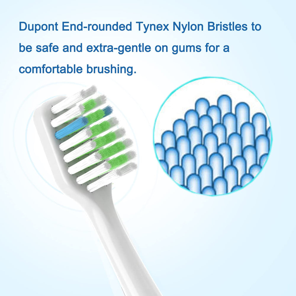 Medium-soft DuPont bristles for effective brushing