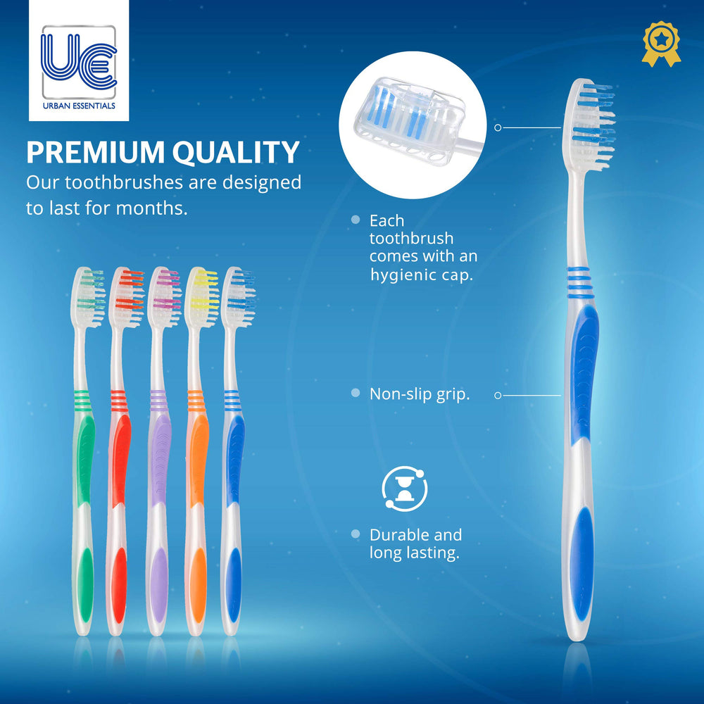 Medium-soft bristles and ergonomic handles