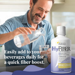 HyFiber being easily mixed into a beverage
