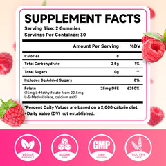 MEENCCD L-Methylfolate 15mg Gummies Raspberry packaging image