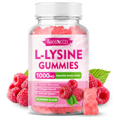 MEENCCD L-Lysine 1000mg Raspberry Gummies bottle, 60 count
