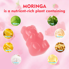 MEENCCD Moringa Gummies serving two gummies for everyday wellness