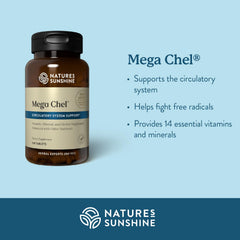 Mega-Chel ingredients list showing minerals and vitamins