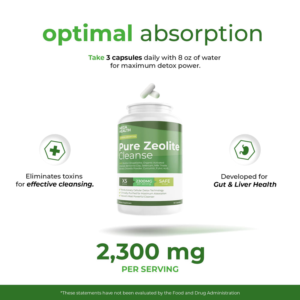 MEGA HEALTH Activated charcoal and bentonite clay blend for toxin binding