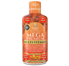 Mega Premium Liquid Multivitamin bottle – front view