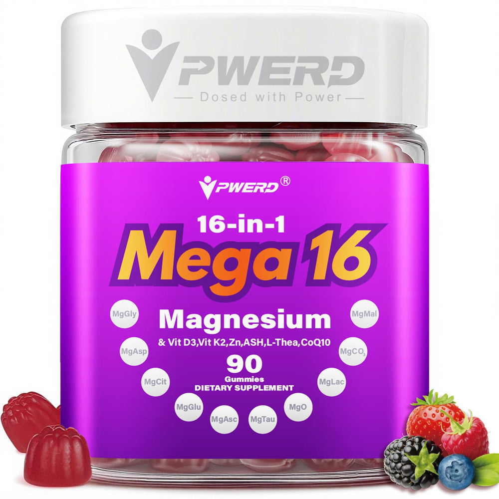 Mega16-in-1 Magnesium Glycinate Sleep Gummies bottle front