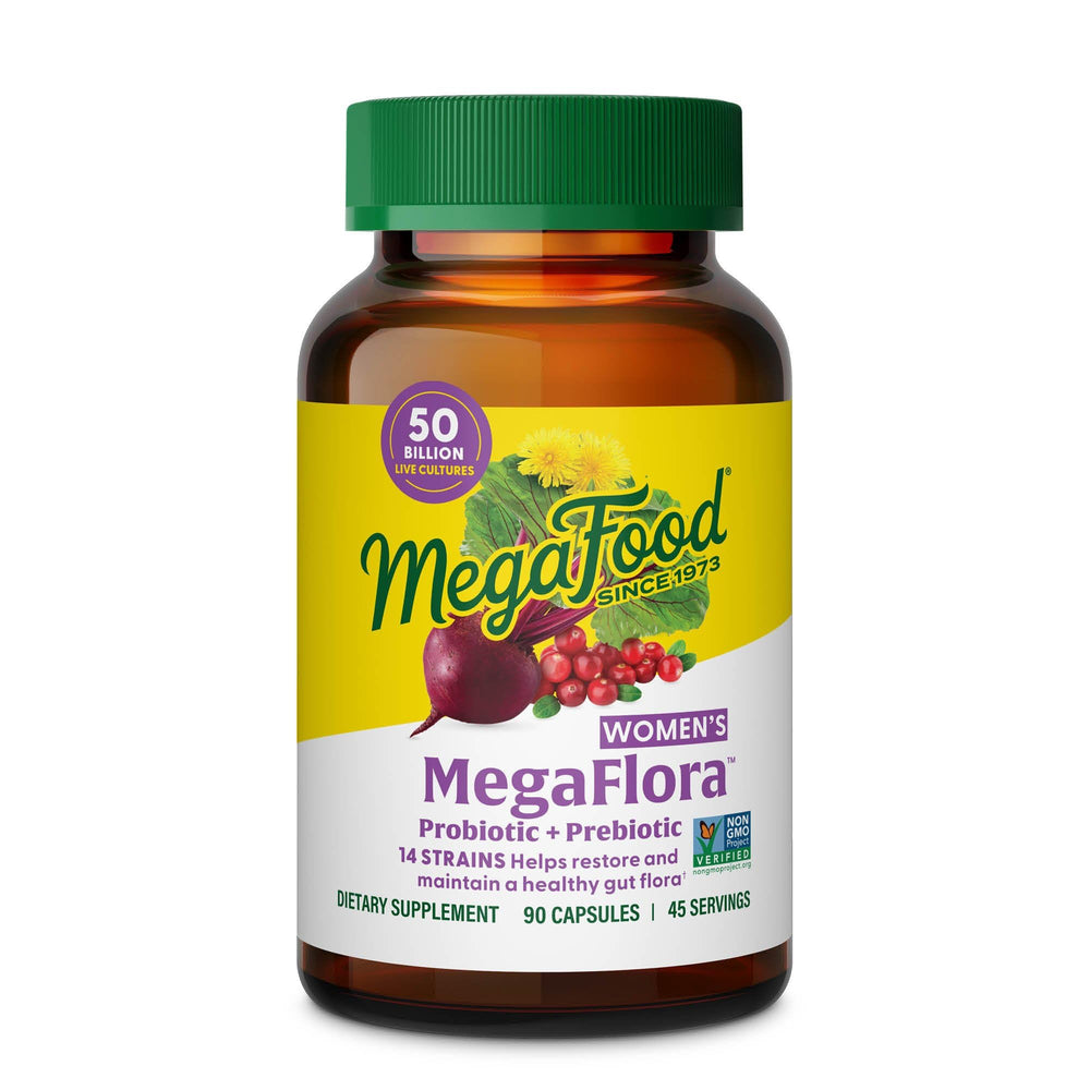 Hero image of MegaFood MegaFlora Probiotics for Women with 14 strains and 50B CFUs and cranberry