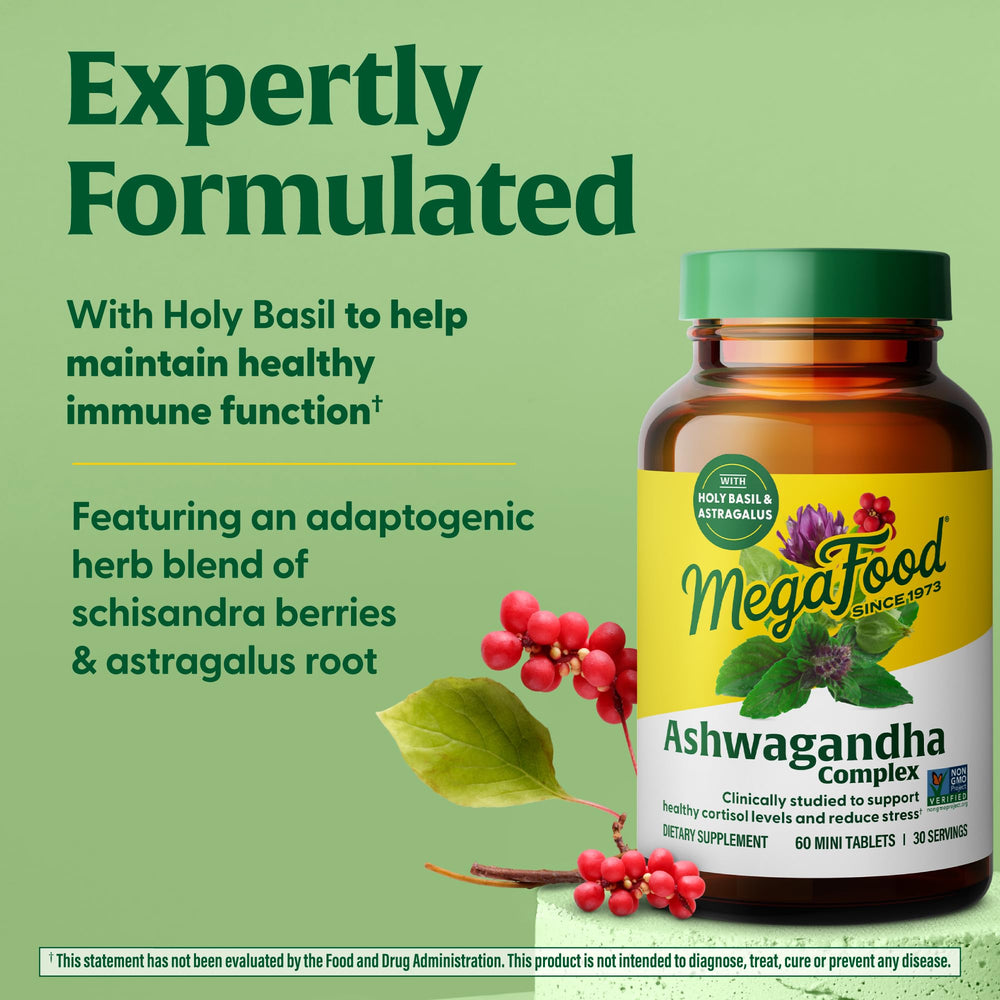 Adaptogenic herbs in MegaFood Ashwagandha Complex