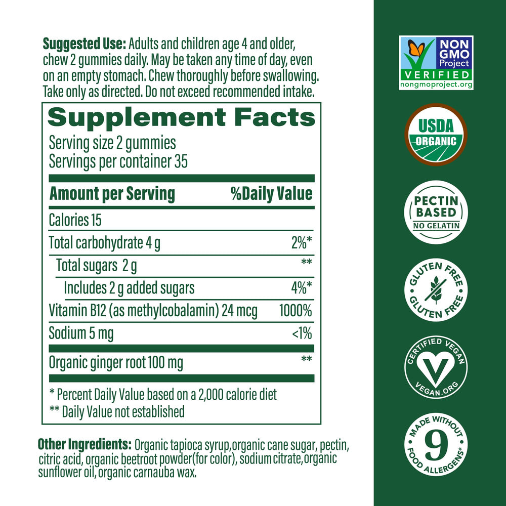 Close-up of MegaFood B12 Energy Gummies