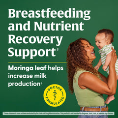 Moringa leaf representing lactation support