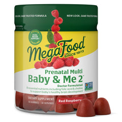 MegaFood Baby & Me 2 Prenatal Gummies bottle label