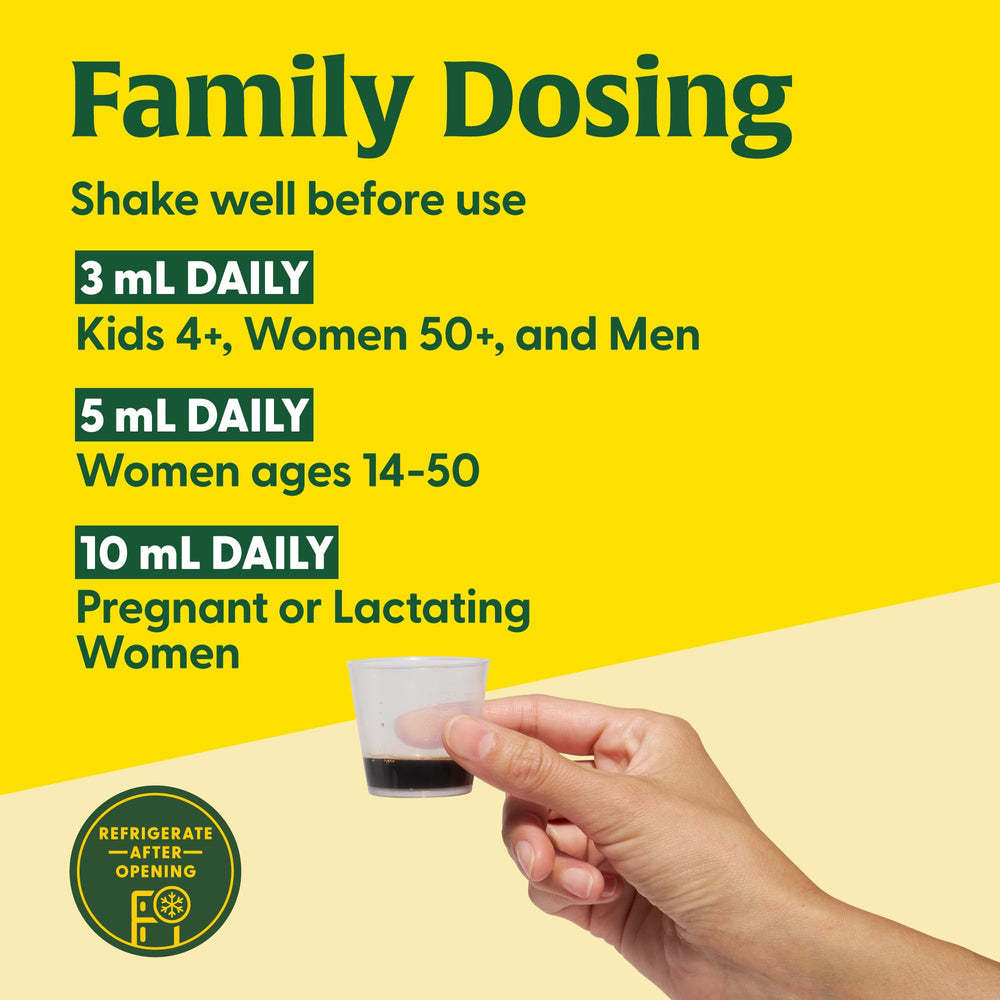 Orchard fruit-flavored liquid iron with fruit and vegetable juices