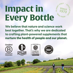 MegaFood Blood Builder vegan certification logo on bottle.