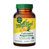 Front view of MegaFood Calcium Magnesium Supplement bottle