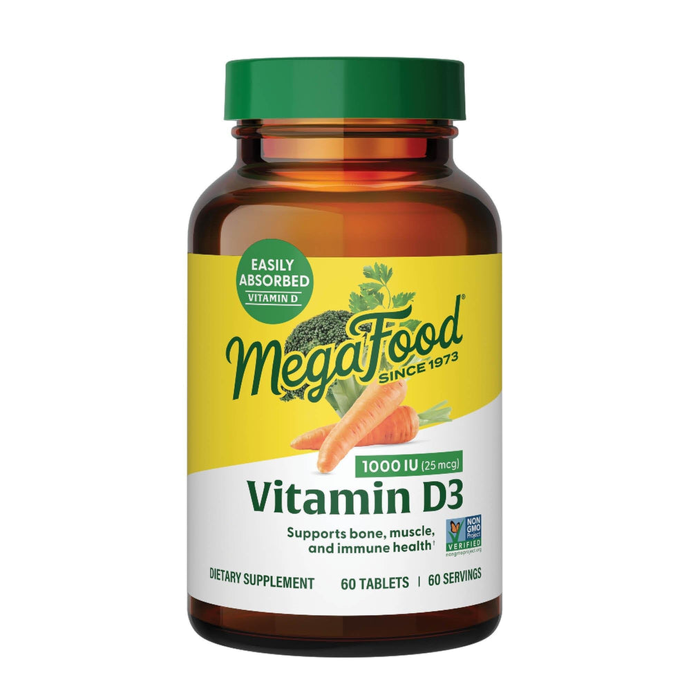 MegaFood Vitamin D3 1000 IU bottle and label
