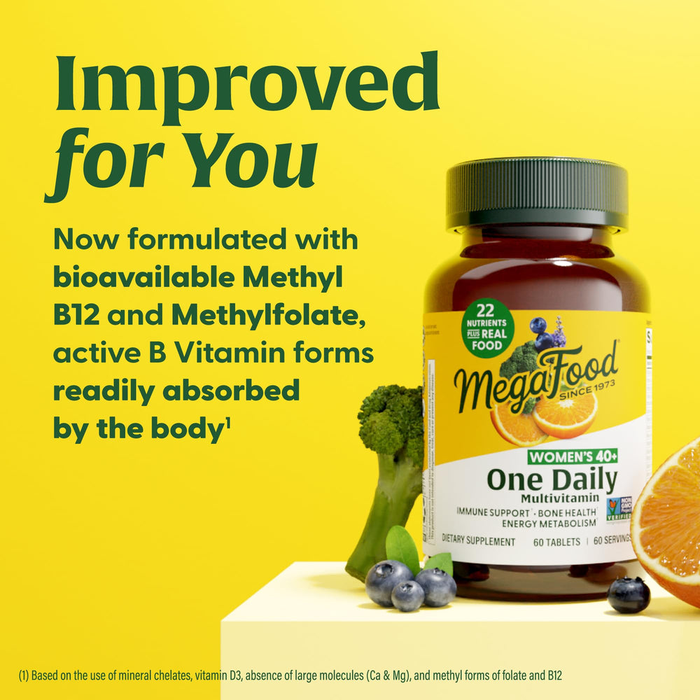 B vitamins for energy in MegaFood Women's 40+ multivitamin