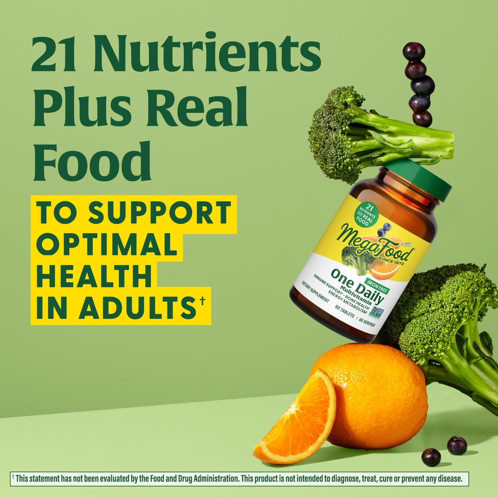 Immune support and energy metabolism nutrients in MegaFood multivitamin