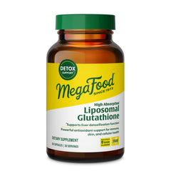 Hero image: MegaFood Liposomal Glutathione 60 capsules bottle