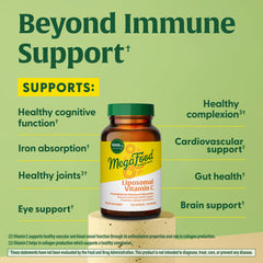 Supplement facts panel for MegaFood Liposomal Vitamin C 1000mg