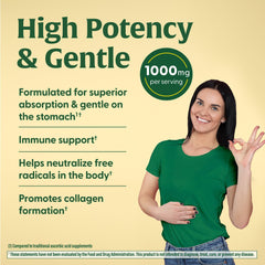 Two capsules representing a serving of MegaFood Liposomal Vitamin C 1000mg