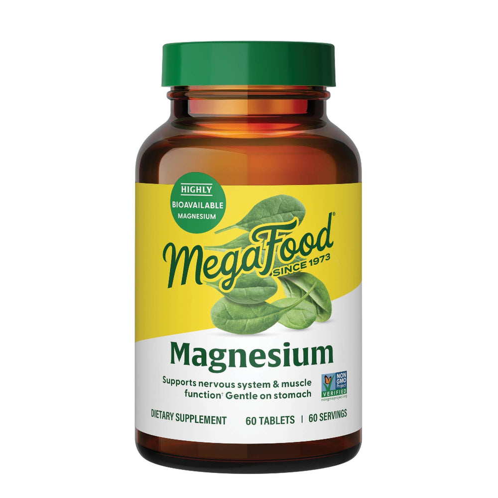 Front of MegaFood Magnesium 60 Tabs bottle